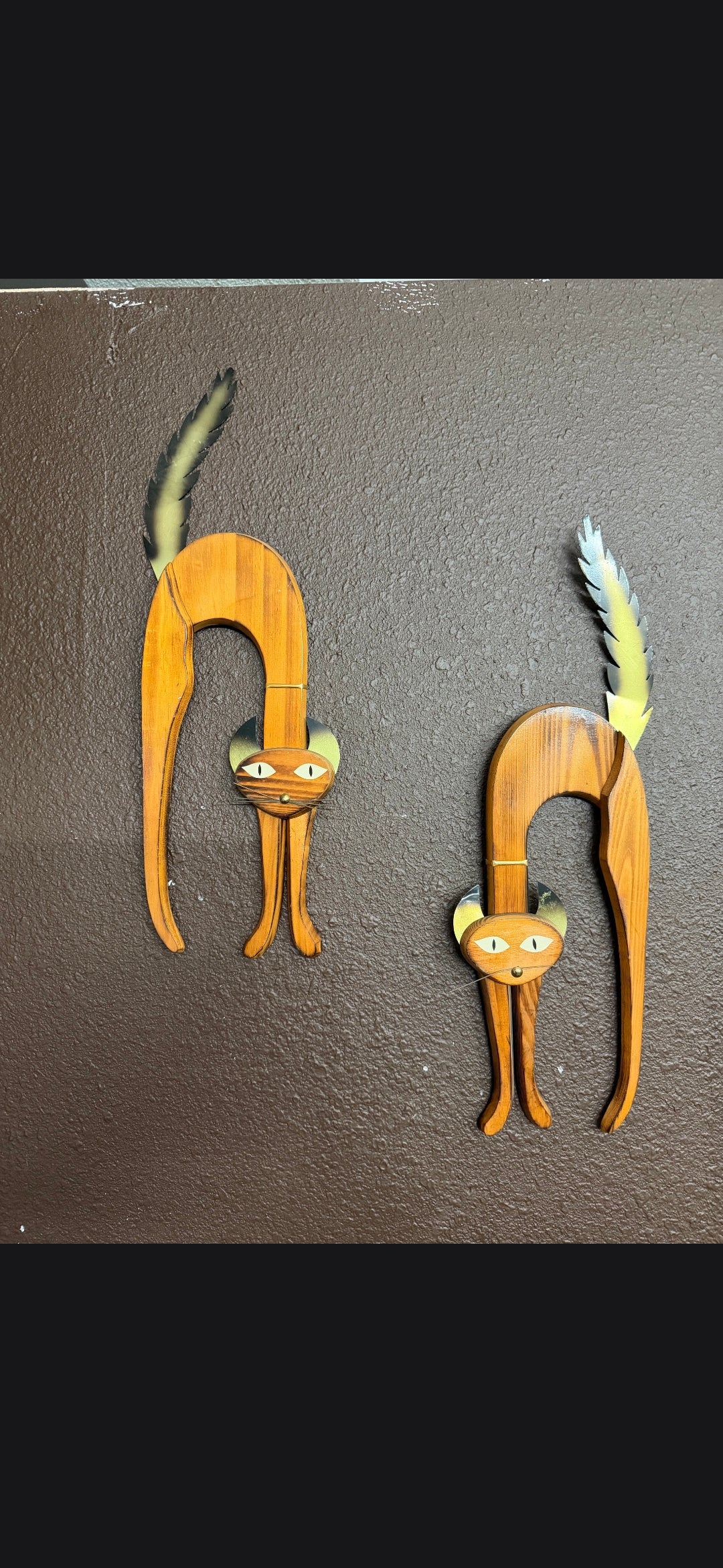 1960's MCM SiamesecTeak Wall Plaques (SET)
